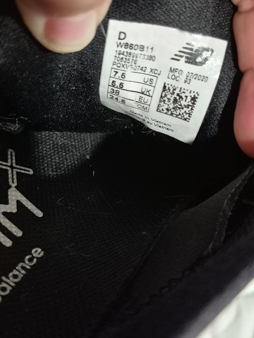 New Balance Black & White Running Sneakers